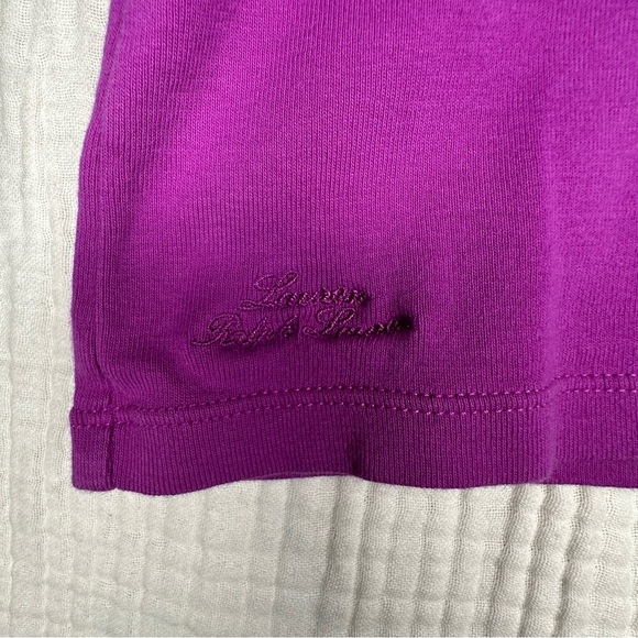 Lauren Ralph Lauren Womens Cotton 3/4 Sleeve Top Relaxed Modest Comfy Leisure L - Picture 4 of 9